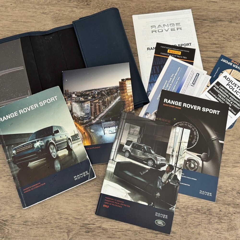 2012 Range Rover Sport HSE Owner's Manual Handbook Booklet Set with Leather Case